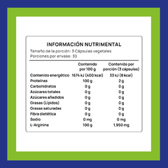 L-Arginina · 650 mg 90 cápsulas - comprar en línea
