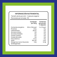 Manganeso · 8 mg 30 cápsulas - comprar en línea