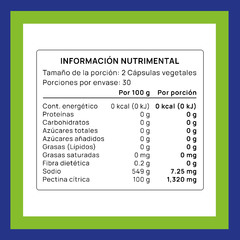Pectina · 60 cápsulas 660 mg - comprar en línea