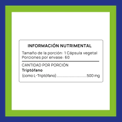 L-Triptófano · 500 mg 60 cápsulas - comprar en línea