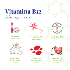 Vitamina B12 · 1000 mcg 30 cápsulas en internet