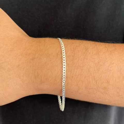 Pulseira Grumet 3mm Em Prata 925