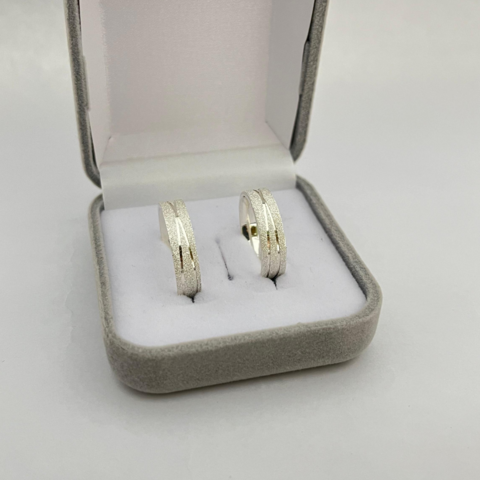 Par De Aliança Bulgária Em Prata 950, 4.5mm