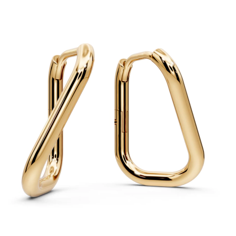 Argola Trançada Em Ouro 18k