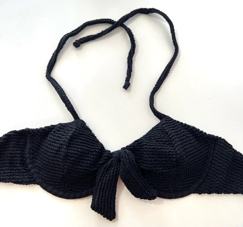 Top Meia Taça Laço Preto Mônaco