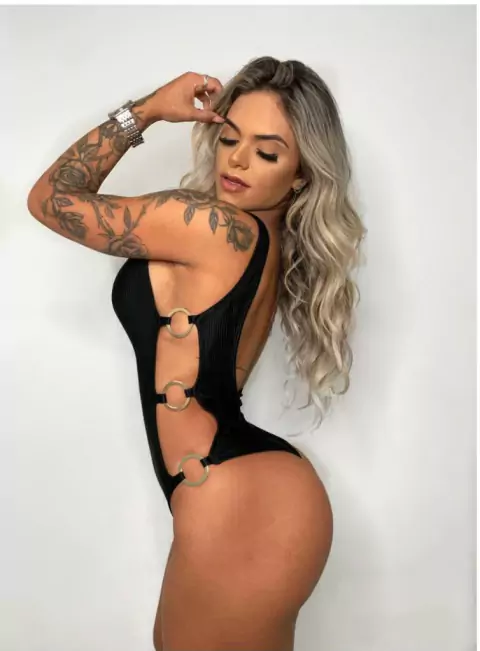 Maiô Cavado Argola Preto Canelado