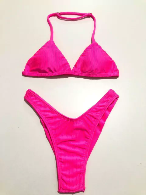 Conjunto Fixo Rosa canelado