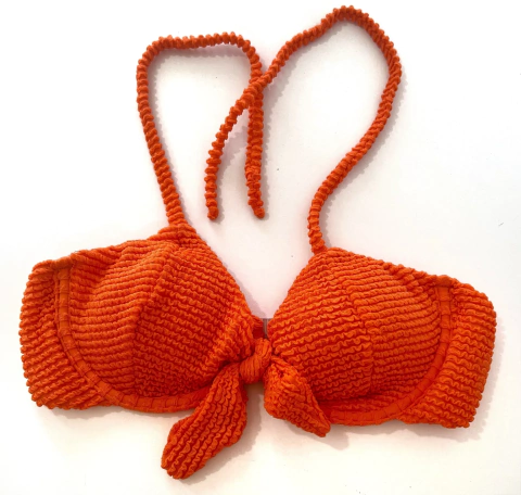 Top Meia Taça Laço Laranja Mônaco