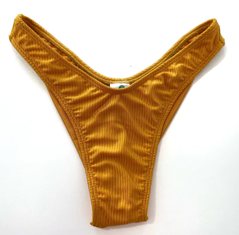 Calcinha Asa-delta Amarelo Canelado