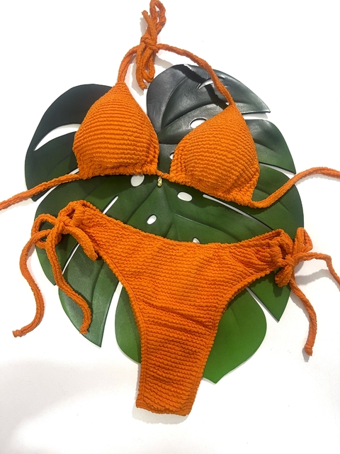 Conjunto Cortininha Laranja Mônaco