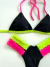 Conjunto Fixo Preto Canelado Com neon na internet