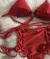 Conjunto Argola Vermelho Canelado - comprar online