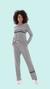 PIJAMA LONGO EM ALGODÃO MOLETINHO CINZA CLARO - comprar online
