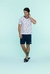 PIJAMA MANGA CURTA E SHORT EM ALGODÃO ESTAMPADO CROCODILO