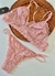 CONJUNTO SUTIÃ TRIÂNGULO SEM BOJO E RENDA COM CALCINHA DE TIRAS STRAPS - loja online