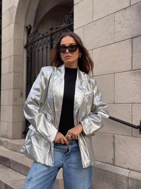 Blazer JACK eco cuero metalizado (ruk2134)