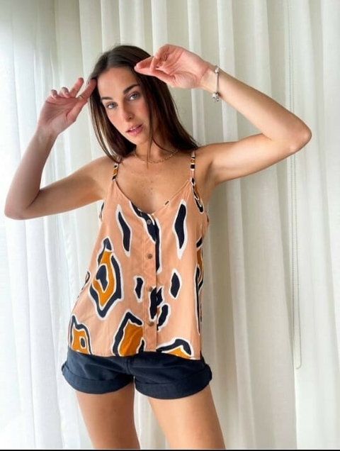 Musculosa corkus poplin estampada 02 - comprar online