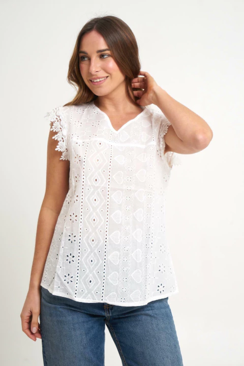 Blusa DURATO broderie (ruk70082)