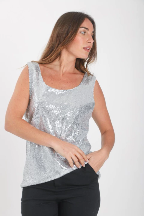 Musculosa Kilam c/lentejuelas (ruk2077) - comprar online