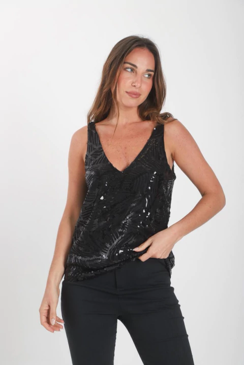 Musculosa Arandy c/lentejuelas (ruk2153) - comprar online