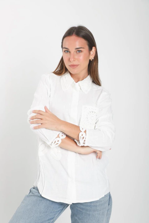 Camisa TOTH lino c/crochet (ru250116) - comprar online
