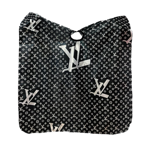 Capa Barbero Estampada Louis Vuitton Negra Cierre Gancho