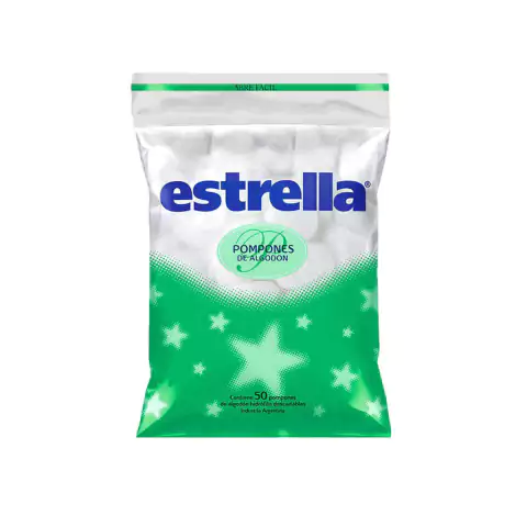 Pompones de Algodón x 50u - Estrella