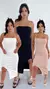 Vestido Tomara que Caia Midi Canelado