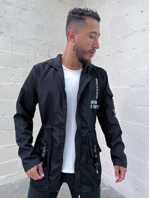 Parka Tactel Preta Premium Booq8046