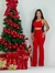 Conjunto Canelado Calça Flare e Cropped Frente Unica - comprar online