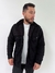 Jaqueta Jeans Preta com Pelo na Parte Superior Dgn - comprar online