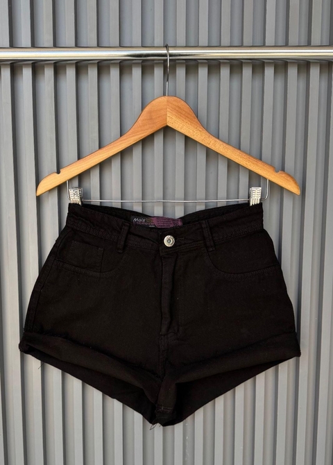Short Jeans Preto Liso - comprar online