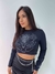 Blusa Cropped Manga Longa Estampa Booq na internet