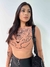 Blusa Cropped Manga Longa Estampa Booq - comprar online