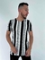 Camiseta Off Listras Preta Slim