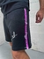 Bermuda Buh Preta Faixa Lateral Rosa - comprar online