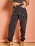 Calça Jogger Jeans Cargo Feminina Estonada na internet