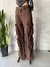 Calça Jeans Feminina Multi Cargo Marrom na internet