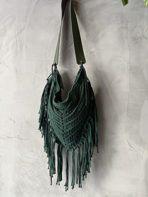 Bolsa Boho Tricô Franjas - comprar online