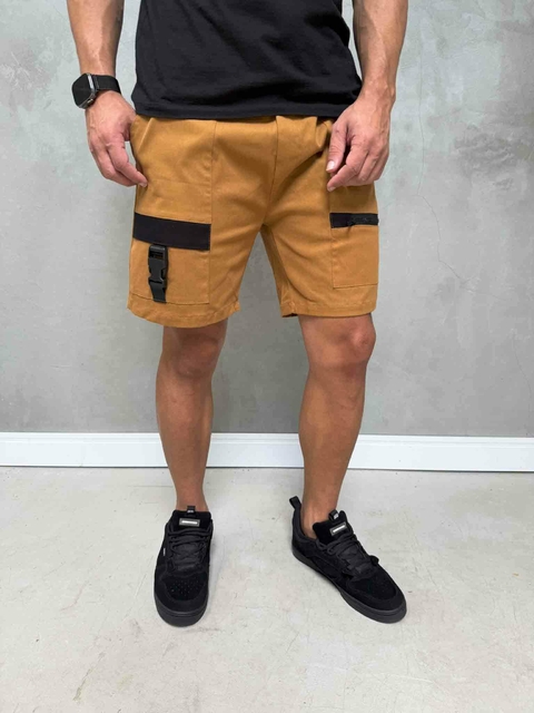 Short Cargo Ziper e Fecho Frontal