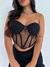 Cropped Corset Tule Cristal