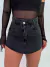 Short Saia Jeans Preto Estonado