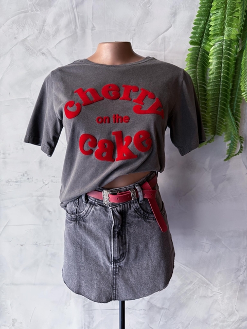 T-Shirt Estonada Cherry Com Flocado - comprar online