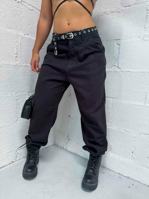 Calça Jeans Baggy Feminina Preta