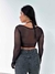 Cropped Manga Longa de Tule Decote X - Reistilo Loja de Roupas e Acessórios Masculino e Feminino