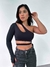 Cropped Manga Longa Um Ombro Só Recorte Gota - comprar online