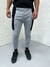 Calça Jogger Cinza Faixa Preta Reistilo Moletom