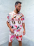 Conjunto Floral Branco/Rosa Botão Lm22
