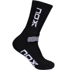 Meia Para Padel Cano Médio | NOX Preto - Branco