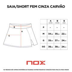 Saia Esportiva Feminina PRO | NOX - Cinza Carvão na internet